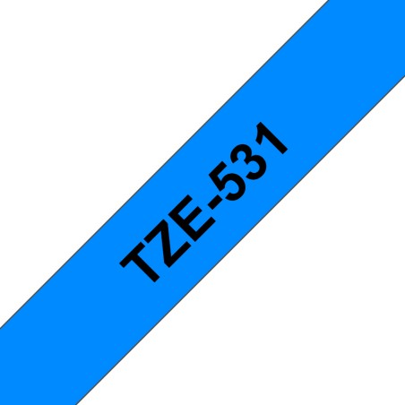 Brother TZE531 12MM BLACK ON BLUE TAPE